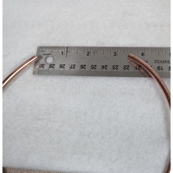 Handmade Copper Cuff Necklaces 3 S,M,L not hammered not oxidized - Picture 7 of 7